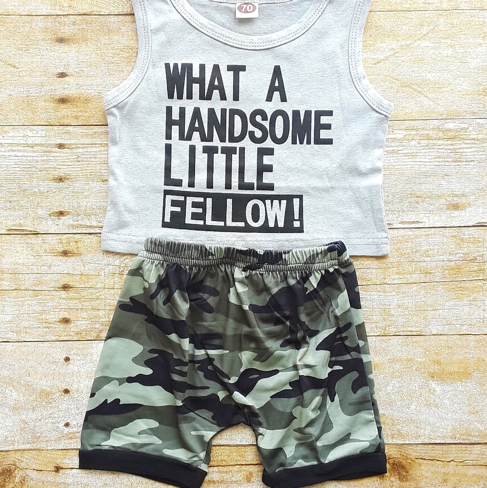 Boys Camo Short Set